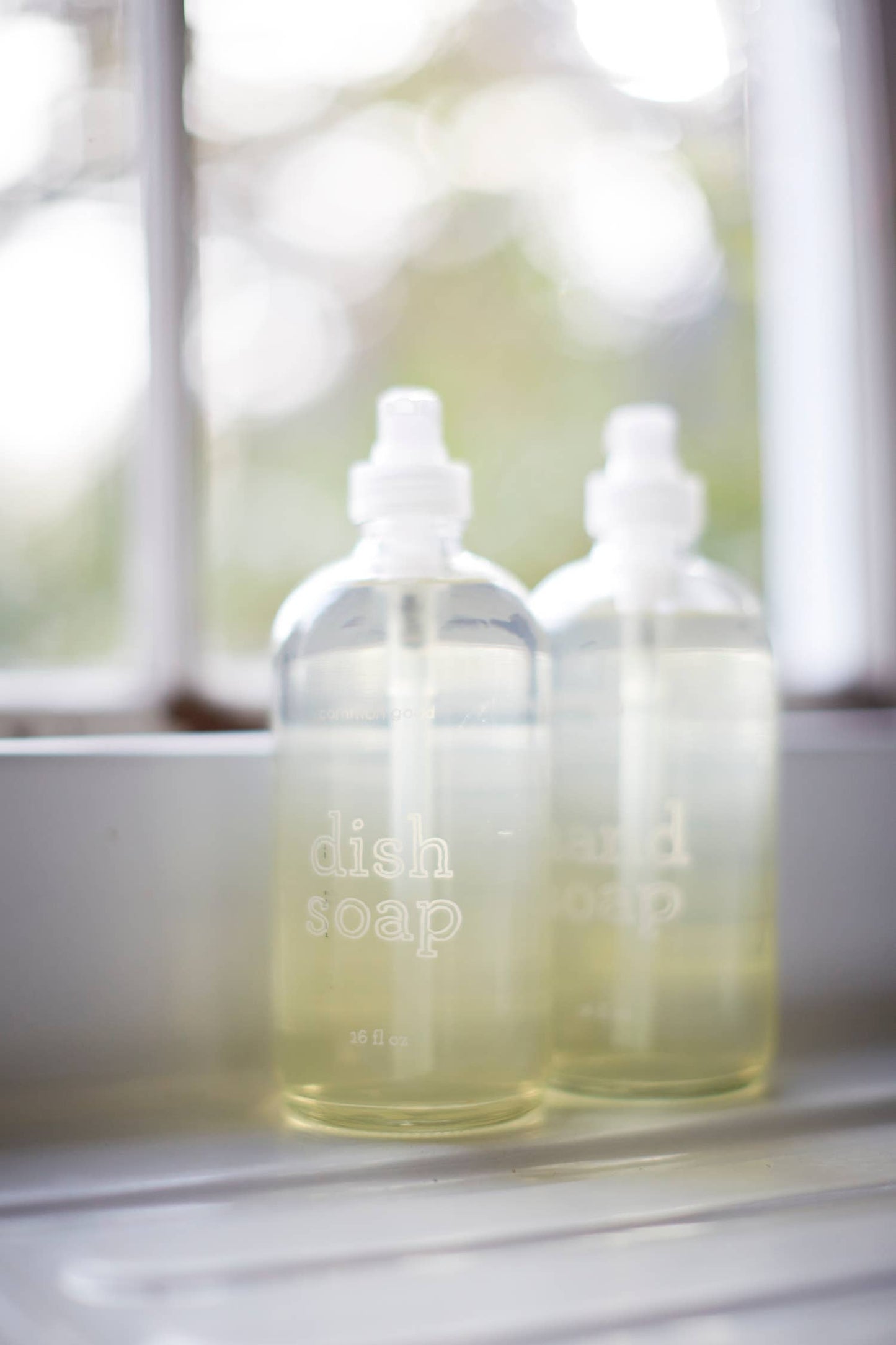 Dish Soap Empty Glass Bottle - 16 oz