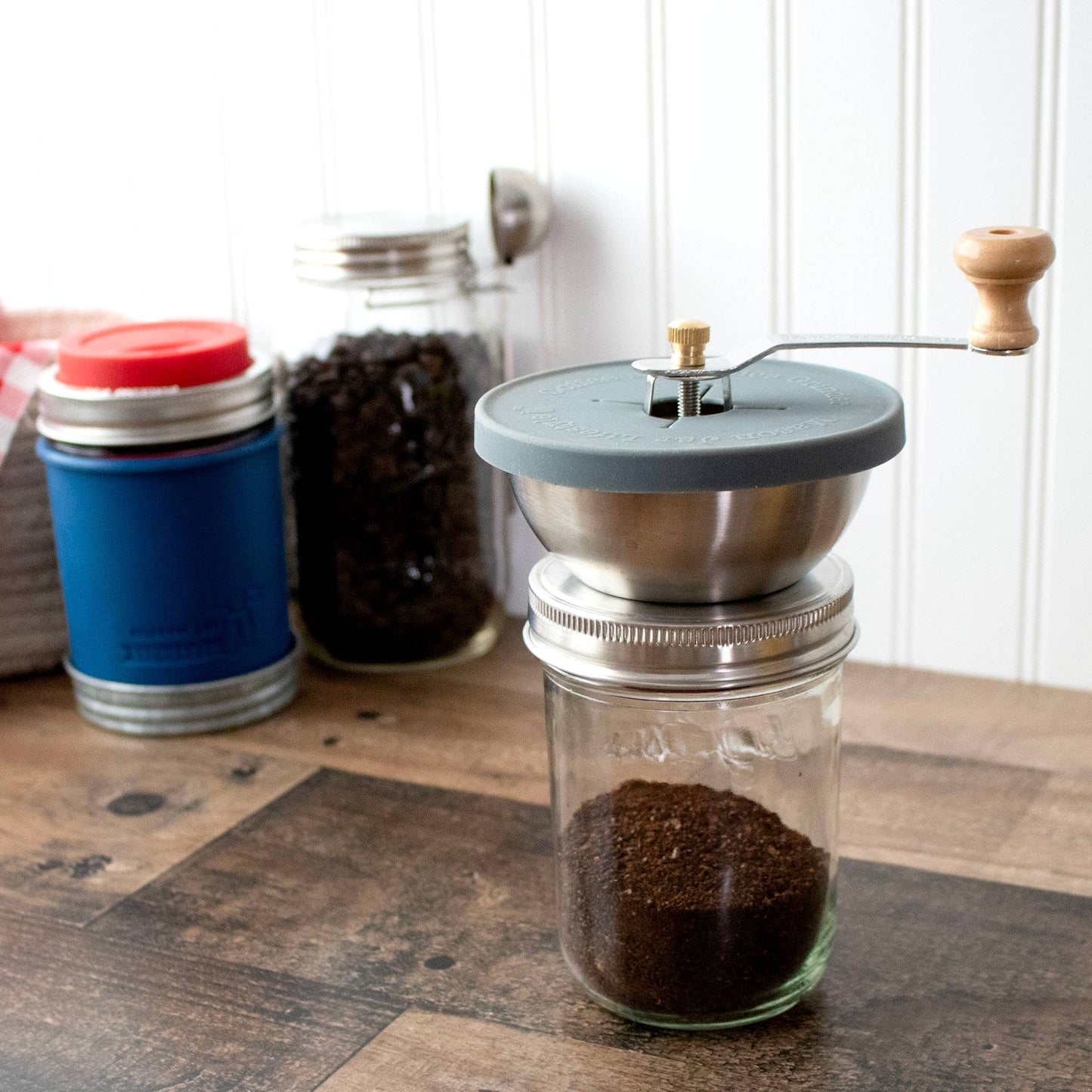 Coffee and Spice Grinder Lid for Mason Jars
