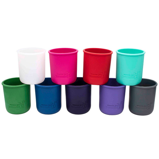 Silicone Sleeve/Jacket for Wide Mouth Pint 16oz Mason Jars
