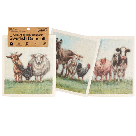 Farm Family Swedish Dishdloth Set