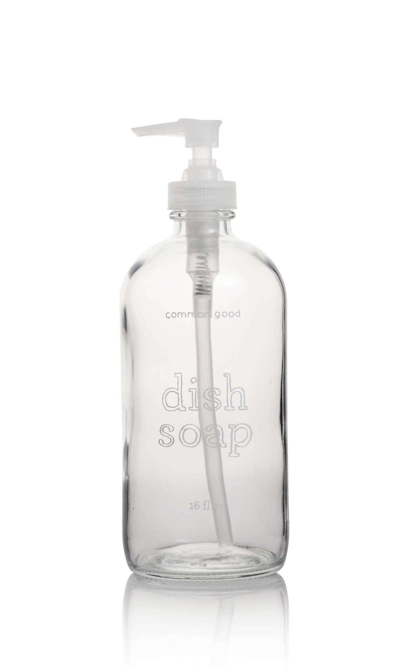 Dish Soap Empty Glass Bottle - 16 oz