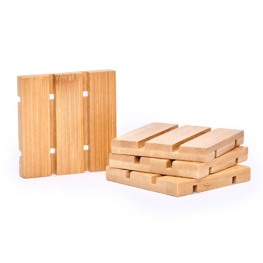 Bamboo Square Soap Dish (Unbranded, Unpackaged)