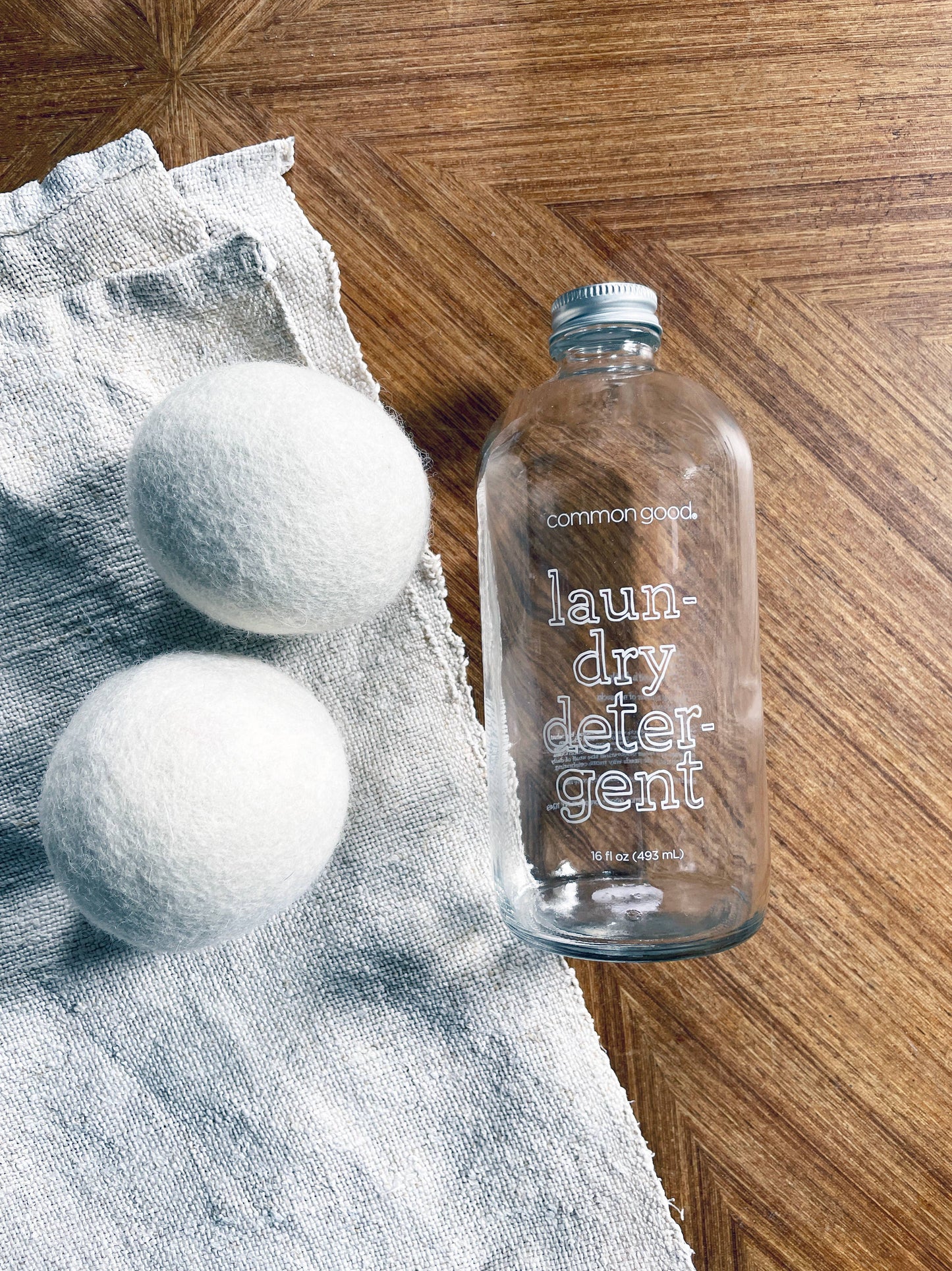 Laundry Detergent Empty Glass Bottle - 16 oz