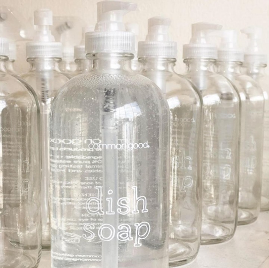 Dish Soap Empty Glass Bottle - 16 oz