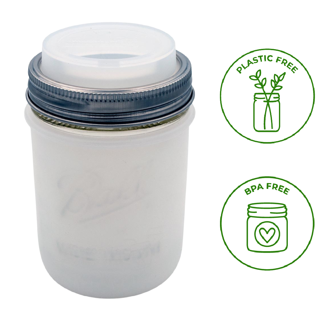 Silicone Sleeve/Jacket for Wide Mouth Pint 16oz Mason Jars