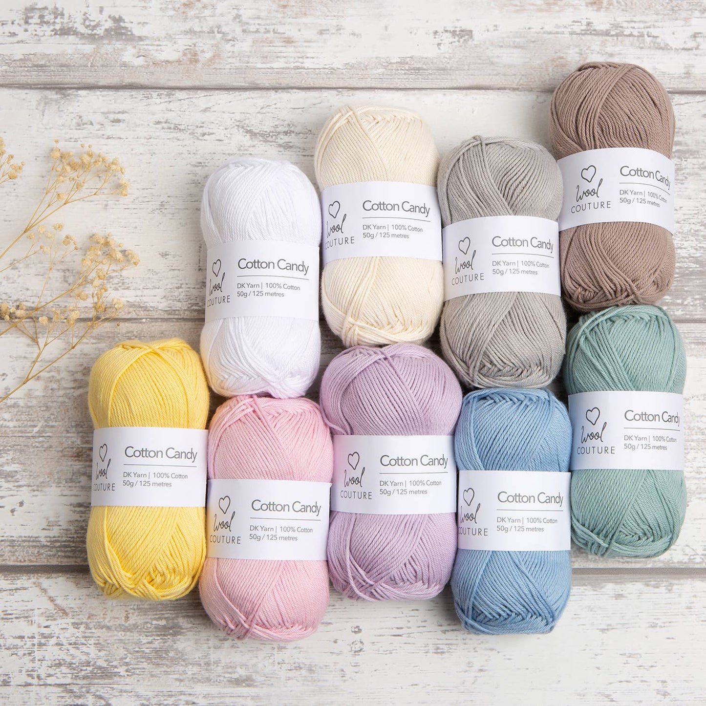 Cotton Candy Yarn 50g Ball | 100% Cotton