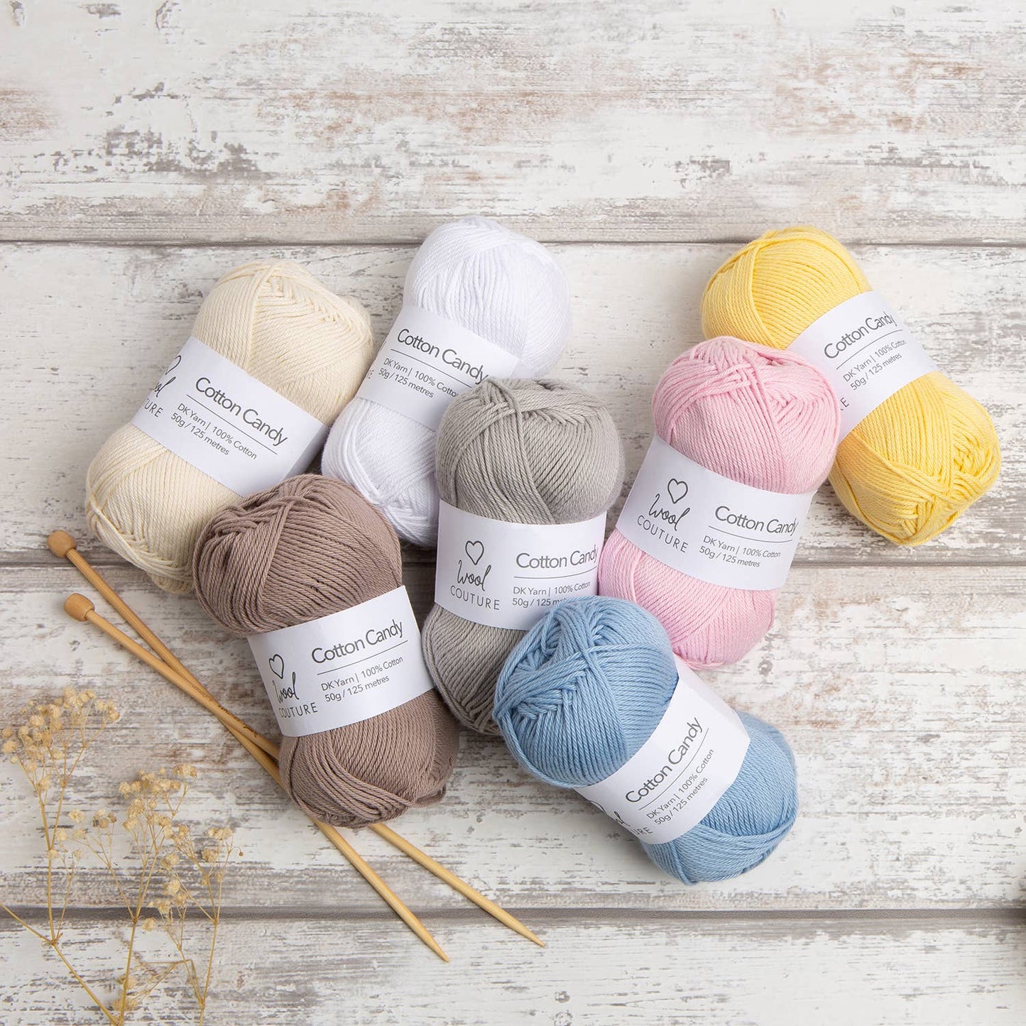 Cotton Candy Yarn 50g Ball | 100% Cotton