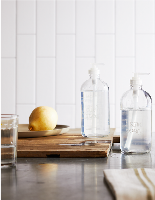 Hand Soap Empty Glass Bottle - 16 oz
